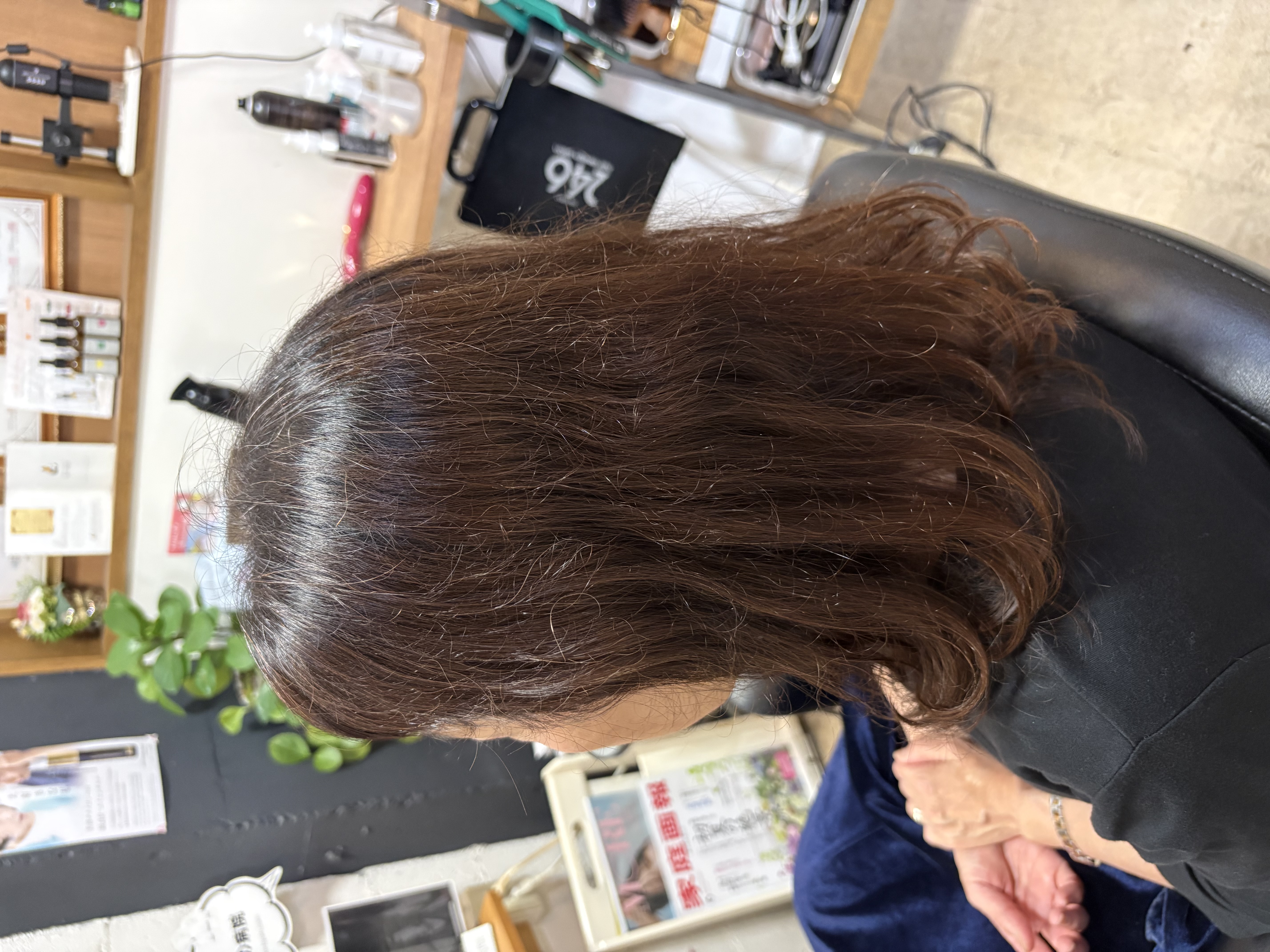 施術前の髪
