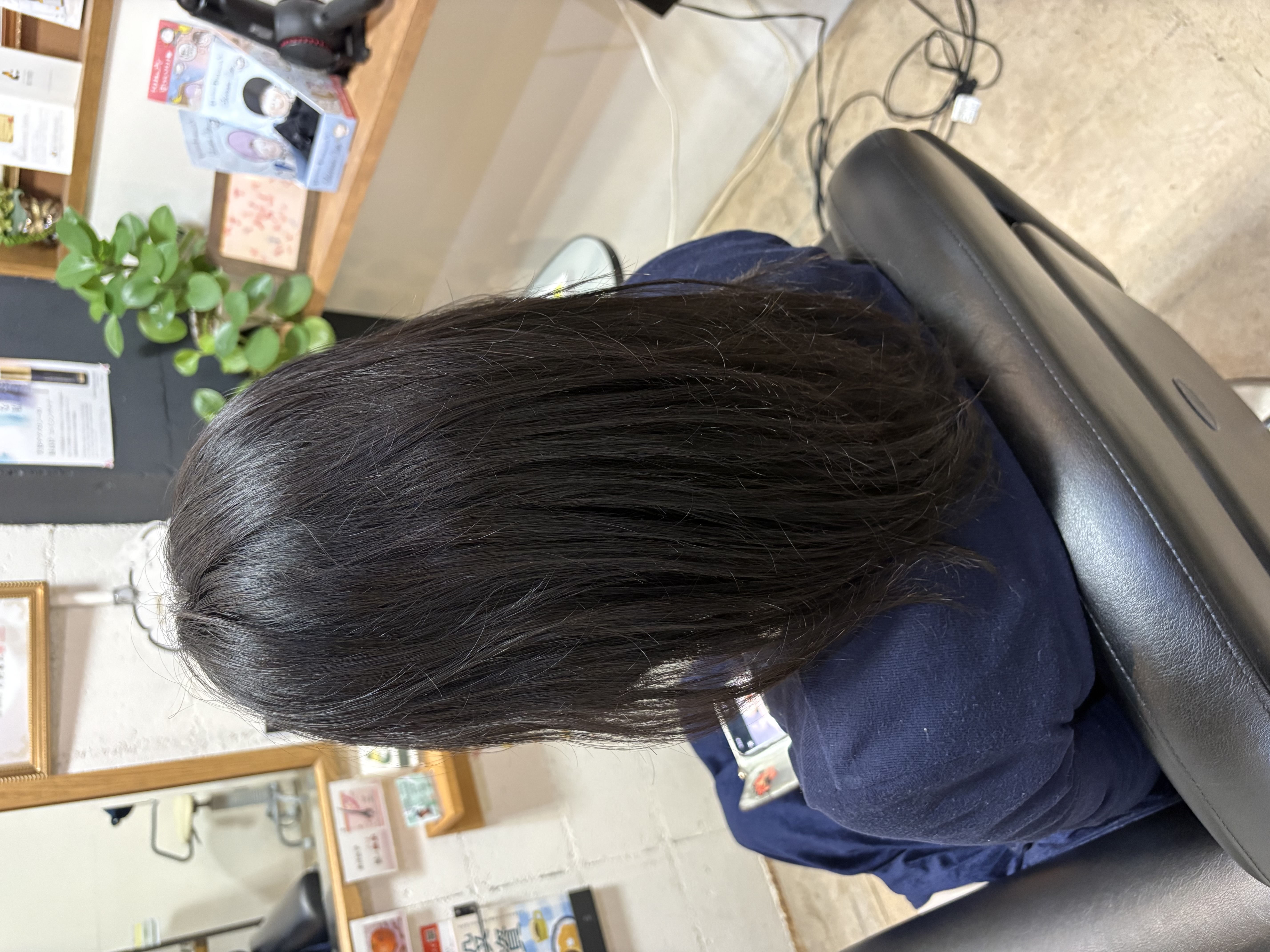 施術前の髪